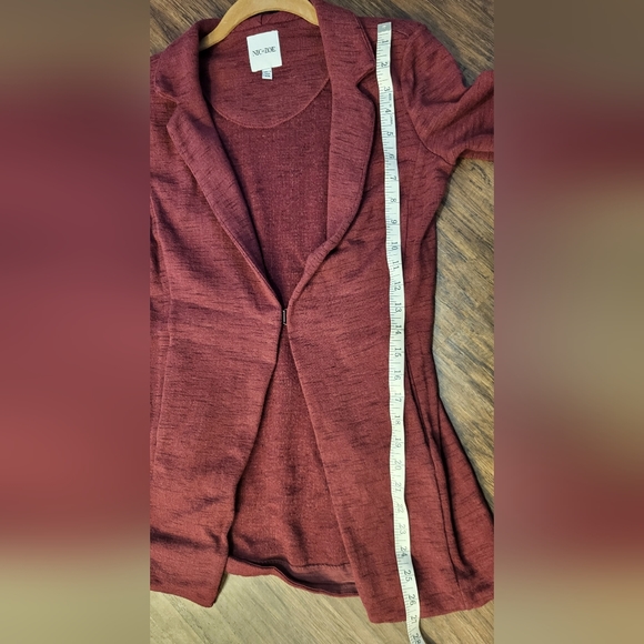 Nic + Zoe Color Block Me Knit Jacket In Sumac Size XS - Picture 6 of 6